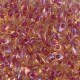 Miyuki long Magatama Perlen 4x7mm - Dk. pink lined amber LMA-363